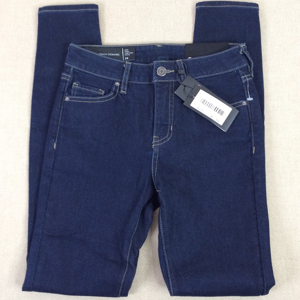 Armani Exchange Jeans Dark Blue Wash Skinny 24